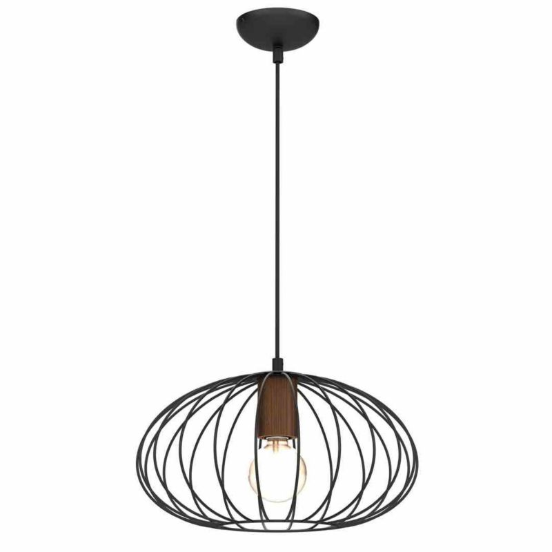 Lampa sufitowa wisząca Milagro Meridiano 9599 czarna szerokość 36 cm 1xE27 x 40W 1 szt.