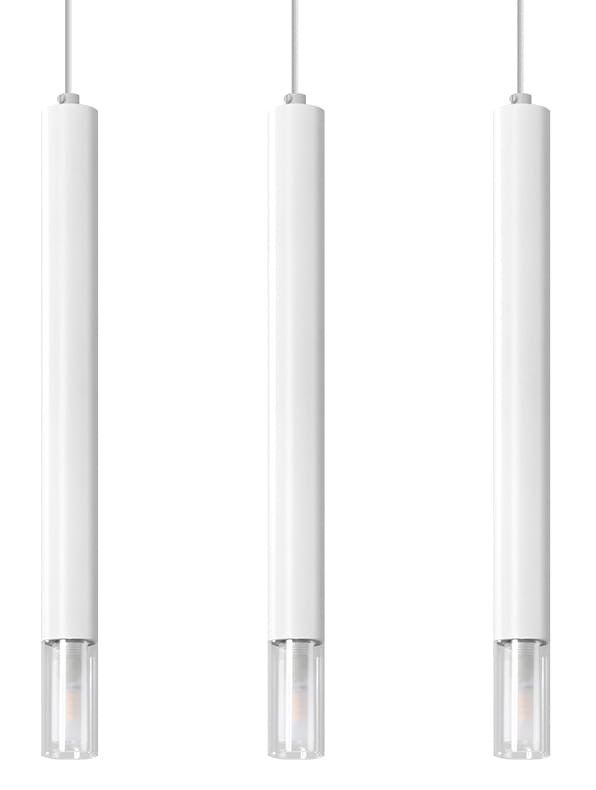 Lampa sufitowa wisząca Sollux Lighting Wezyr 4793 biało-przezroczysty szerokość 45 cm 3xG9 x 12W 1 szt.