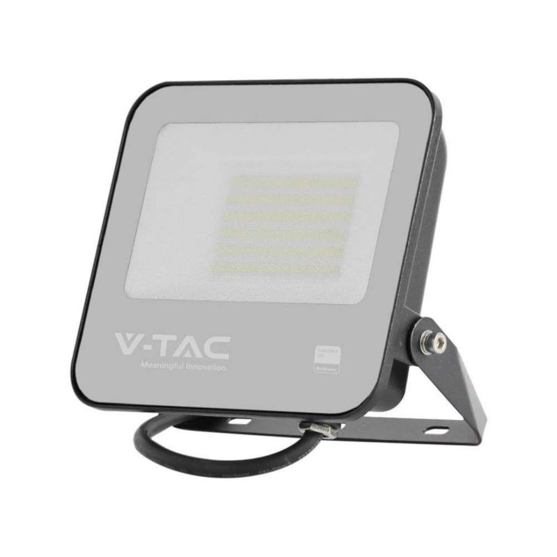 Naświetlacz LED V-TAC czarno-biały LED 50W 4000K 5740lm IP65 wym: 16,9 x 18,3 x 3,4 cm aluminium - 1 szt.