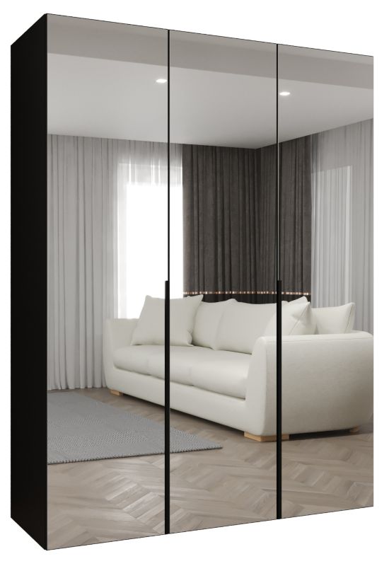 Szafa uchylna otwierana ALICANTE 3 150 wys 202 cm Czarny + Czarny 1 szt