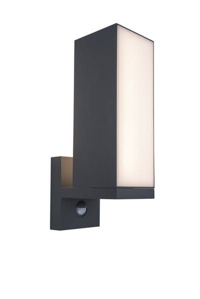 Kinkiet zewnętrzny z czujnikiem Lutec Cuba antracyt LED 13W 3000K 1000lm IP54 wym: 9,3 x 30,8 x 14,6 cm aluminium - 1 szt.