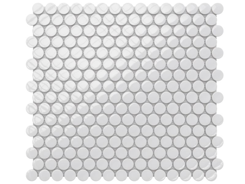 Mozaika ceramiczna Ilcom Penny Dots White Połysk 29.3 x 31.7 cm 1 szt.