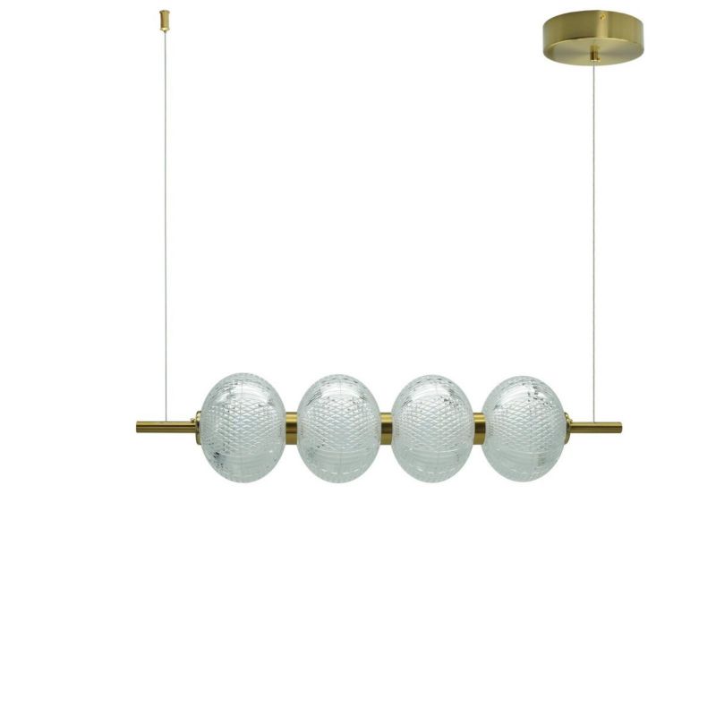 Lampa wisząca IdeaLED Amerilla złoto-przezroczysty wym: 77 x 68 x 15 cm 4xwbudowany LED x 60W 1 szt.