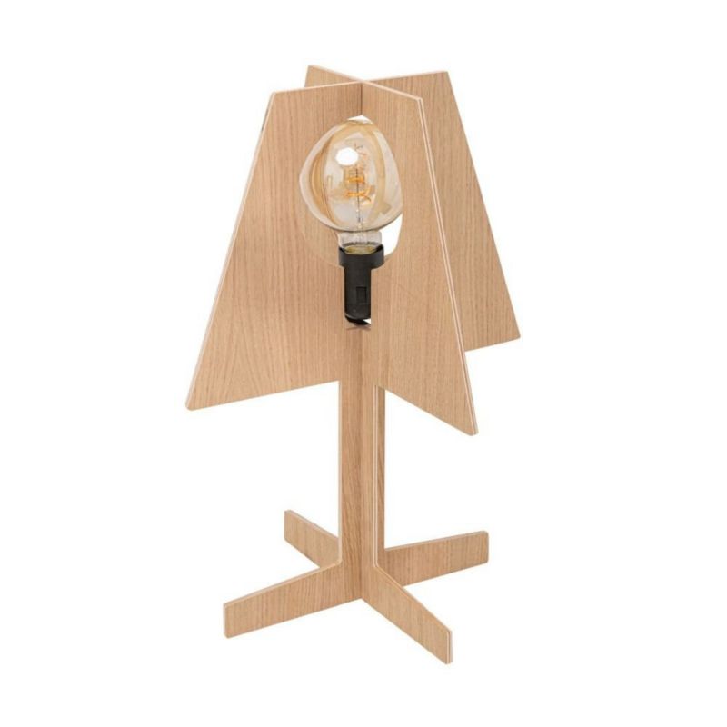 Lampa stołowa Zuma Line Oak drewno drewniana 1 x E27 x 40W IP20 wym: 47 x 27 x 27 cm drewno - 1 szt.