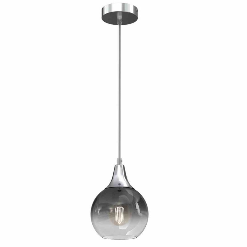 Lampa sufitowa wisząca Milagro Monte 3213 chromowana-dymiona szerokość 15 cm 1xE27 x 60W 1 szt.