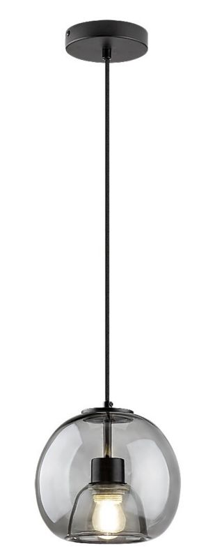 Lampa wisząca Rabalux Cameo czarna-szkło dymne wym: 100 x 20 x 20 cm 1xE27 x 1 szt.