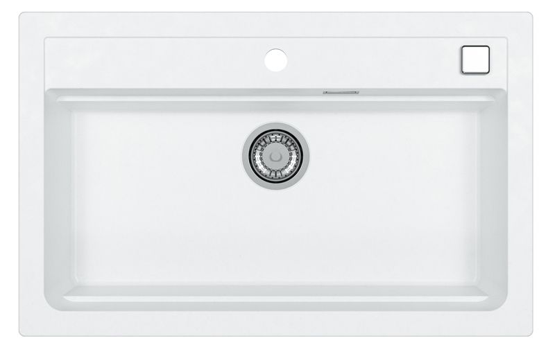Zlewozmywak granitowy Alveus Atrox 40 kol. 11 biały (79x50cm) 1-komorowy 1szt.