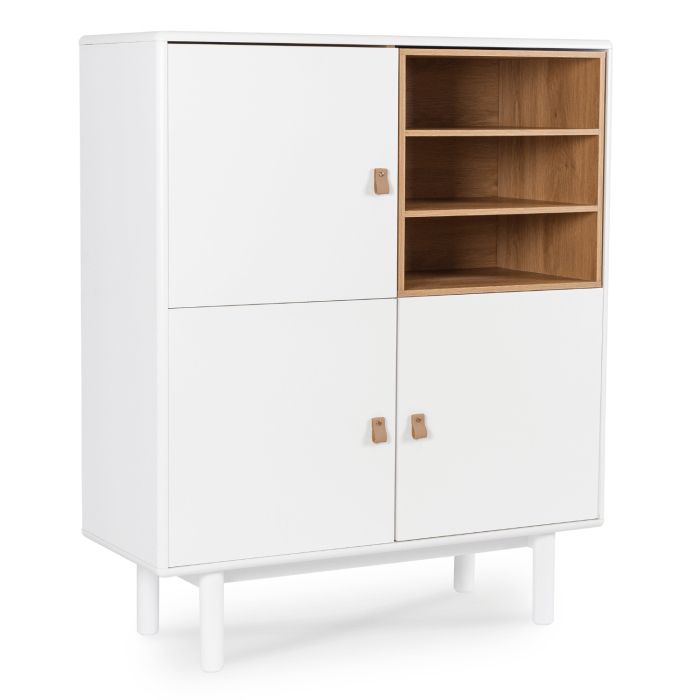 Komoda Vedde 100 cm Mebel Elite Trzydrzwiowa Biała 1 szt