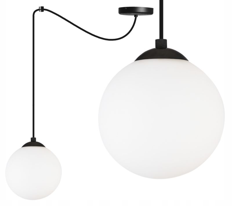 Lampa sufitowa wisząca Light Home LH Florence Pająk 1x E27 60W czarny/biały 15cm 1szt.