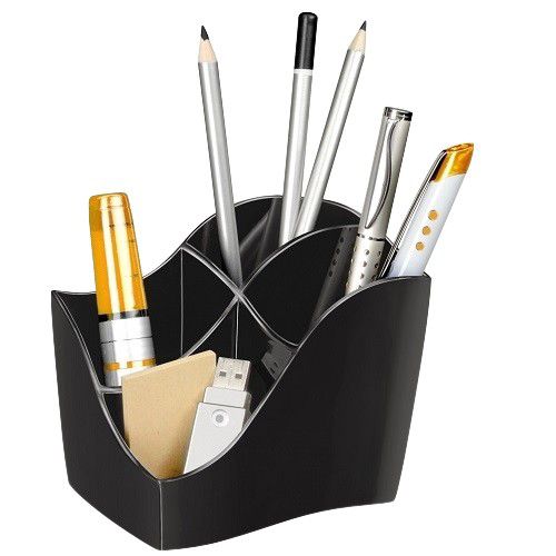 Przybornik piśmienniczy Cep 4-komory czarny 1 szt.