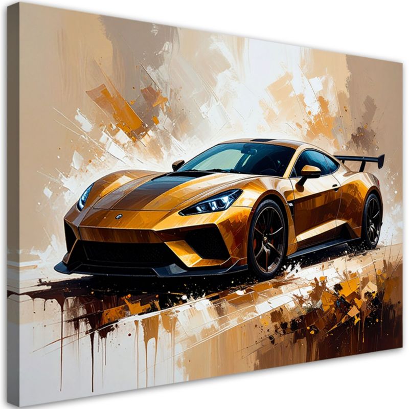 Obraz do pokoju młodzieżowego biura Feeby Samochód sportowy 90x60cm 1szt