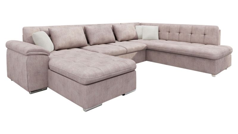 Narożnik z funkcją spania MIRJAN 24 Niko lewy różowy + ecru 1 szt.