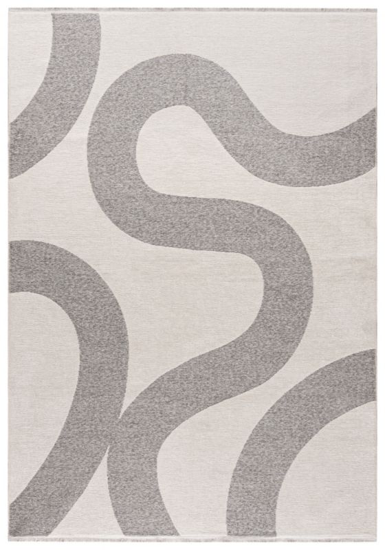 Dywan Dwustronny Wewnętrzny AMALFI DARDO Prostokątny Mazovia 160 x 200 cm Biały Motyw Geometryczny 1 szt.