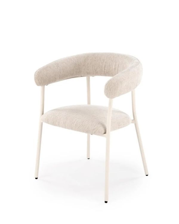 Krzesło Halmar tapicerowane K557 beżowe/białe 1 szt