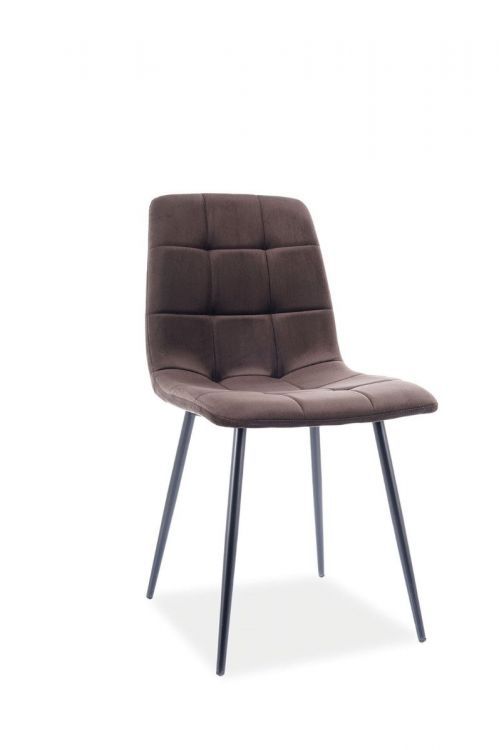 Krzesło Signal tapicerowane MILA VELVET brązowe 1 szt