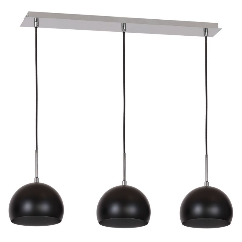 Lampa wisząca Luminex Cool czarny mat-chromowana wym: 110 x 65 x 15 cm 3xE27 x 15W 1 szt.