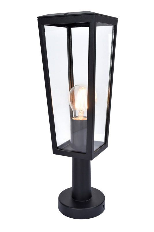 Lampa ogrodowa stojąca Lutec Pine czarno-biała 1 x E27 x 40W IP44 wym: 42,6 x 12 x 12 cm - 1 szt.