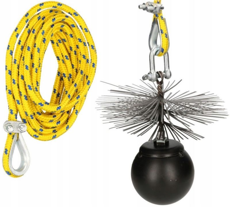 Zestaw kominiarski KOTARBAU do czyszczenia kominów szczotka z blaszek 120 mm 1 kpl.