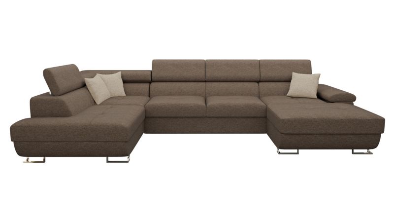 Narożnik z funkcją spania MIRJAN 24 Cotere Bis lewy jasny brąz/jasny beż 1 szt.