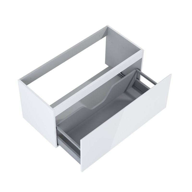 Szafka podumywalkowa Oltens Vernal 100 cm wisząca, biały połysk, cichy domyk, 1 szt.