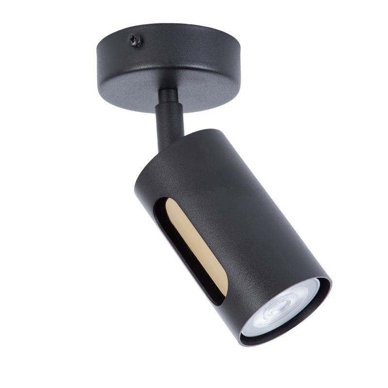 Oprawa sufitowa spot Sigma Lighting Flow czarno-złoty 1 x GU10 x IP20 wym: 16 x 10 x 10 cm - 1 szt.