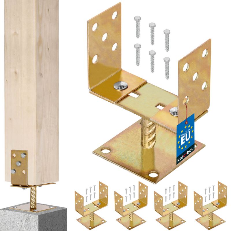 Podstawa słupa KOTARBAU regulowana przykręcana podstawa 0-160 mm 4 szt.