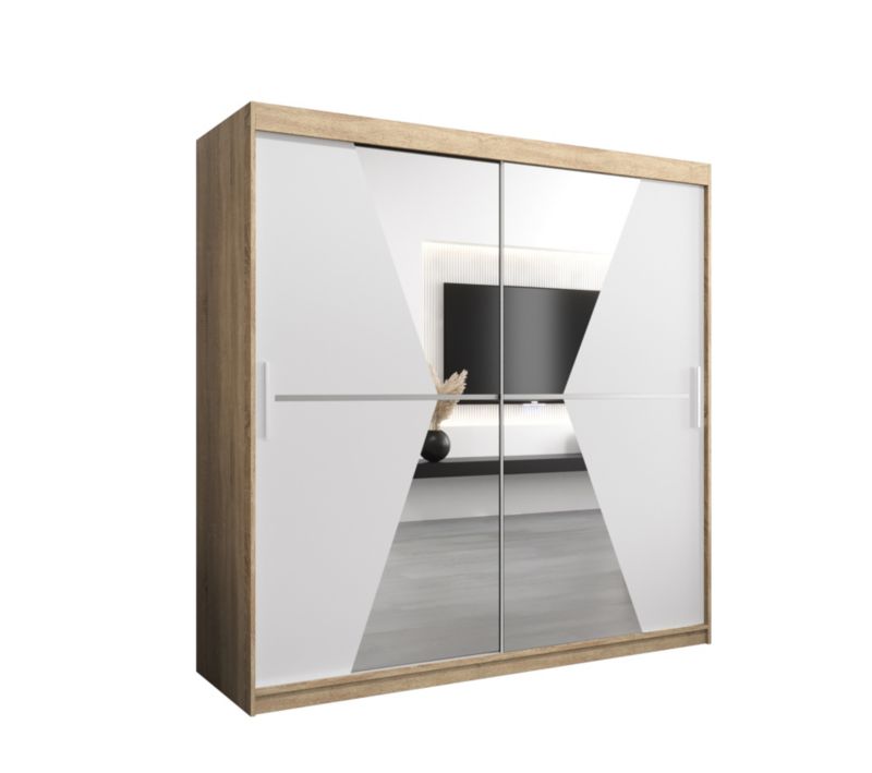 Szafa przesuwna Garderoba Abiks MAROKO 200 sonoma/biały 1 szt.