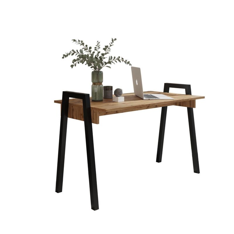 Biurko Bettso Frame 120x68cm nowoczesne na czarnych nogach dąb wotan 1szt.