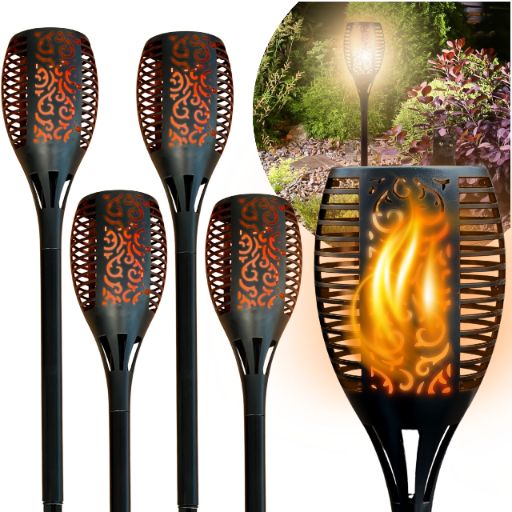 Lampa Solarna Pochodnia Blixtar B-S-LAMP-FLAME-PRO-4X 96 LED IP65 4 szt.