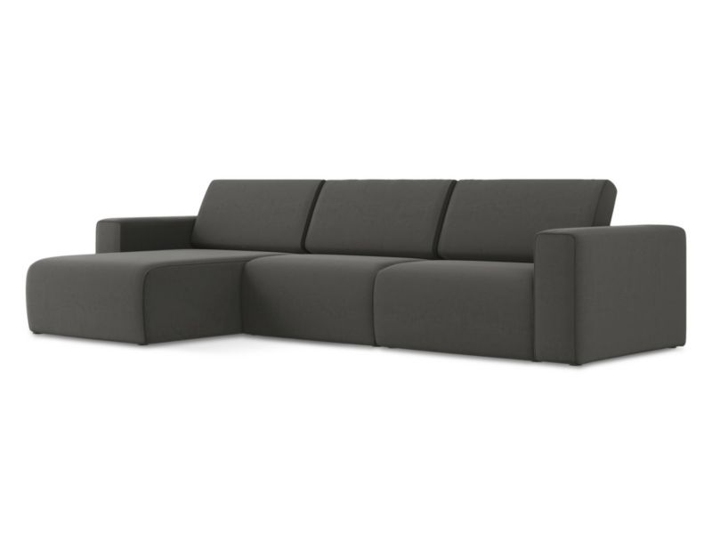 Modułowa sofa 4-osobowa LaMiaSofa CASERTA z tkaniny welwetowej 314x167 cm stalowy 1 szt.