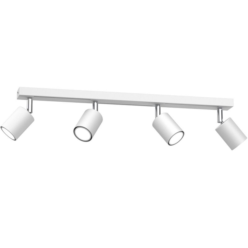 Lampa sufitowa Luminex Striper biały mat-chromowana Listwa z lampami 4 x GU10 x 8W wym: 14,5 x 60 x 5,5 cm - 1 szt.