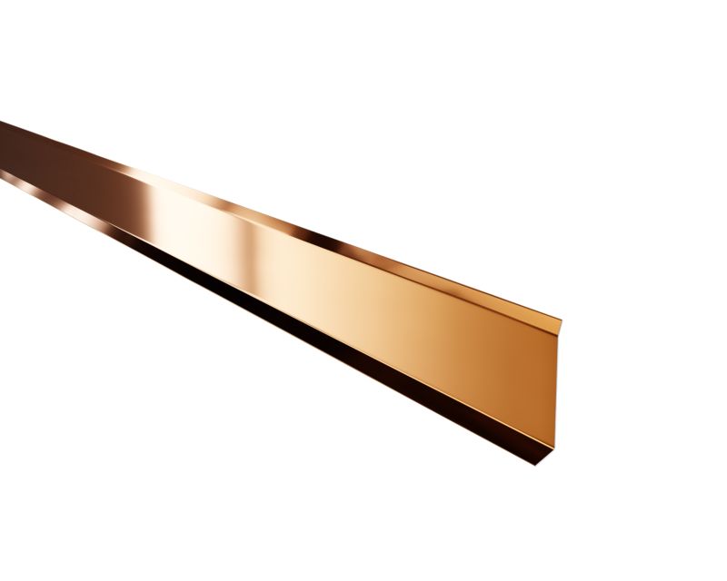 Listwa przypodłogowa F Lambro cokół stalowy miedziany połysk 6cm x 270cm 1 szt.