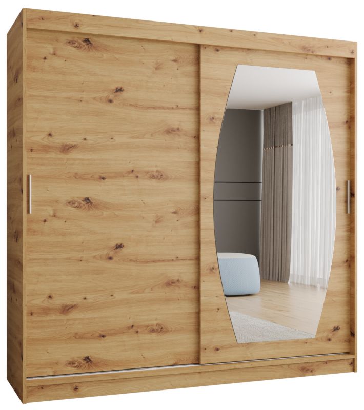 Szafa przesuwna Garderoba Abiks ROSSA 200 dąb artisan 1szt.