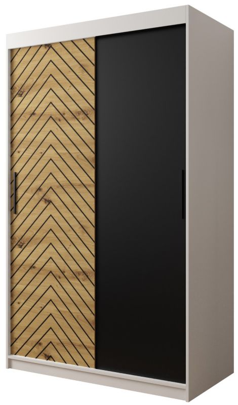 Szafa przesuwna Garderoba Abiks Jodełka 120 biały + artisan 1 szt.