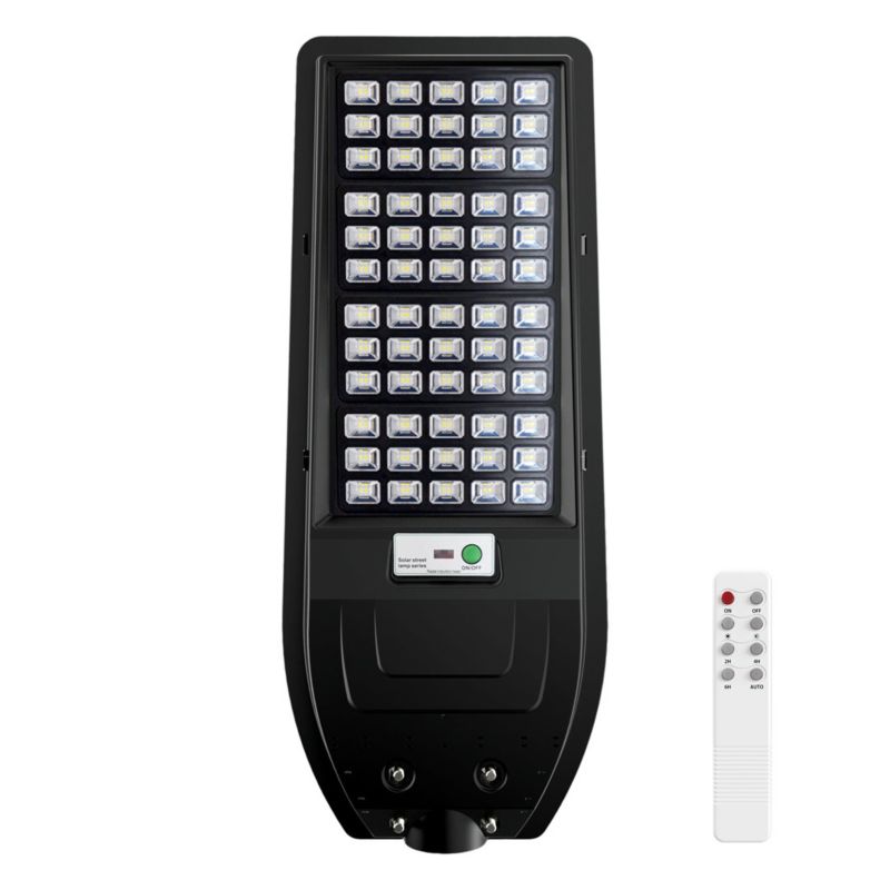Lampa uliczna solarna Eko-Light Via czarna LED 150W 6000K 1800lm Pilot IP65 wym: 63,4 x 25,8 x 5,7 cm - 1 szt.