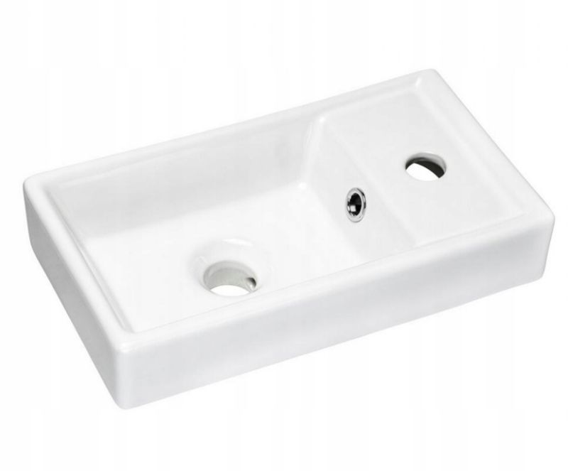 Umywalka meblowa Furnidea 40 cm wpuszczana biały połysk prostokątna VEDEA 1 szt.