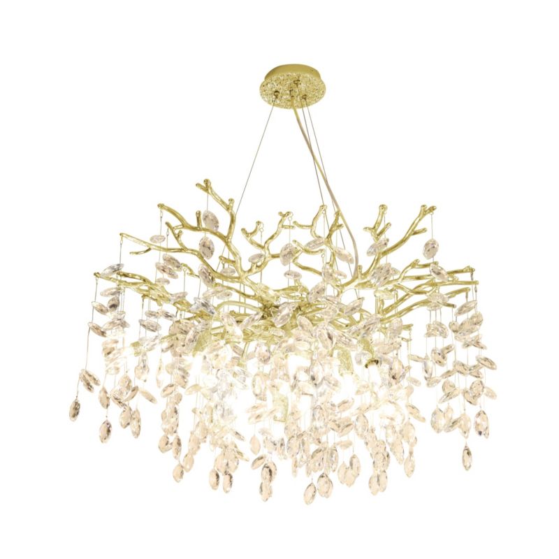 Żyrandol Zuma Line Cindy złoty z kryształkami glamour 10xG9 x 3.5W 1 szt.