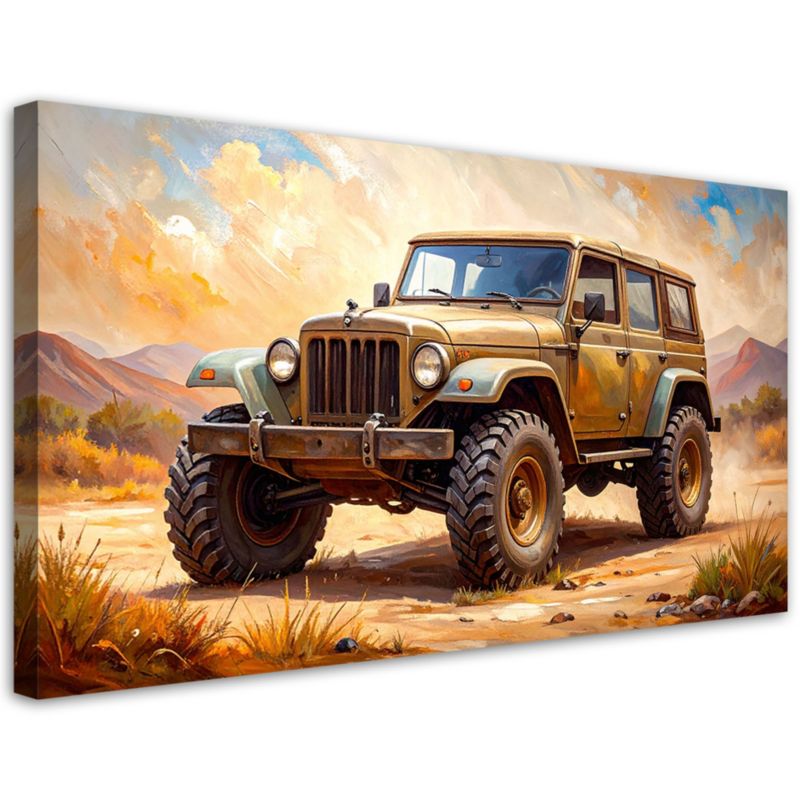 Obraz nowoczesny do biura garażu Feeby Samochód Terenowy 80x40cm 1szt