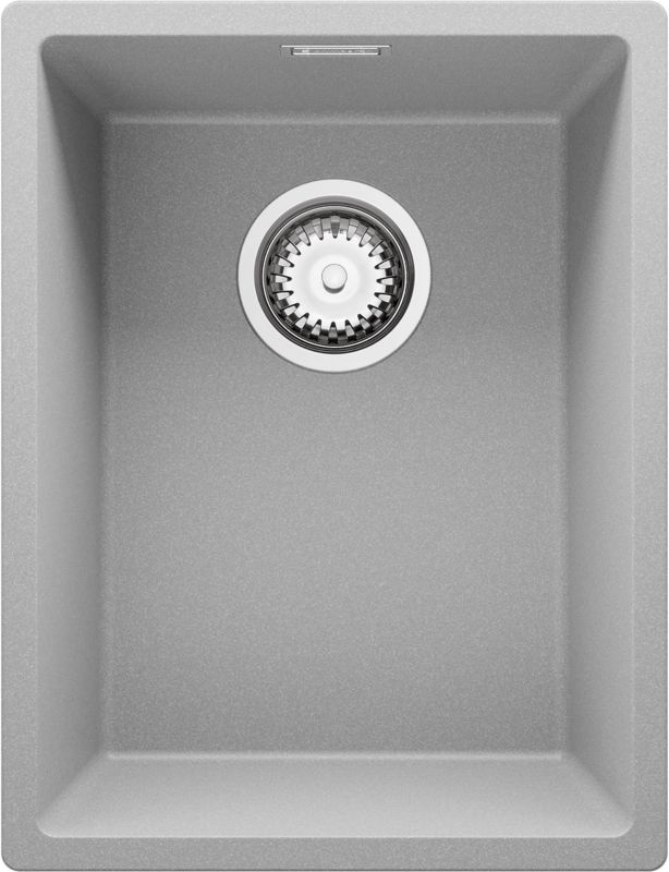 Zlewozmywak Londyn Slim PRIMAGRAN Nablatowy 36x47cm do szafki od 40cm, Szary + Syfon, S031, 1 szt.