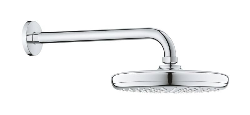 Deszczownica Grohe Tempesta 210 z ramieniem ściennym, chrom, EcoJoy, StarLight, 1 szt.