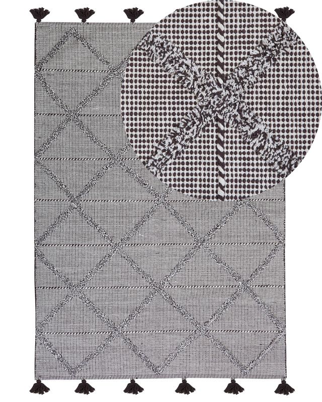 Dywan bawełniany 140 x 200 cm brązowy Tuzla 1 szt.