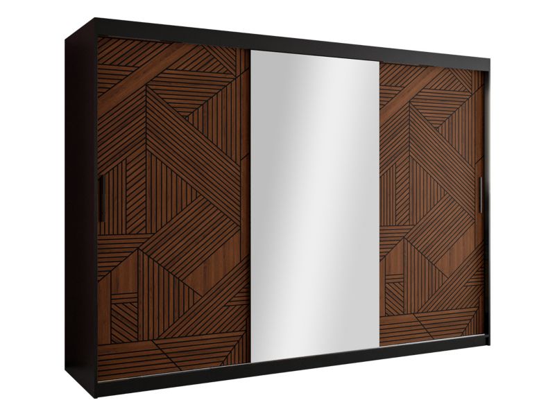 Szafa MIRJAN 24 Marsylia II 250 czarny mat/orzech ciemny 1 szt.