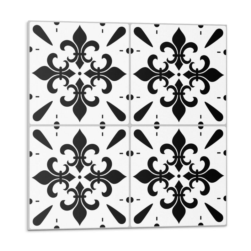 Kafelki samoprzylepne Wallfluent 50x50 cm Kwiatowe wzory na delikatnym tle 4 szt.