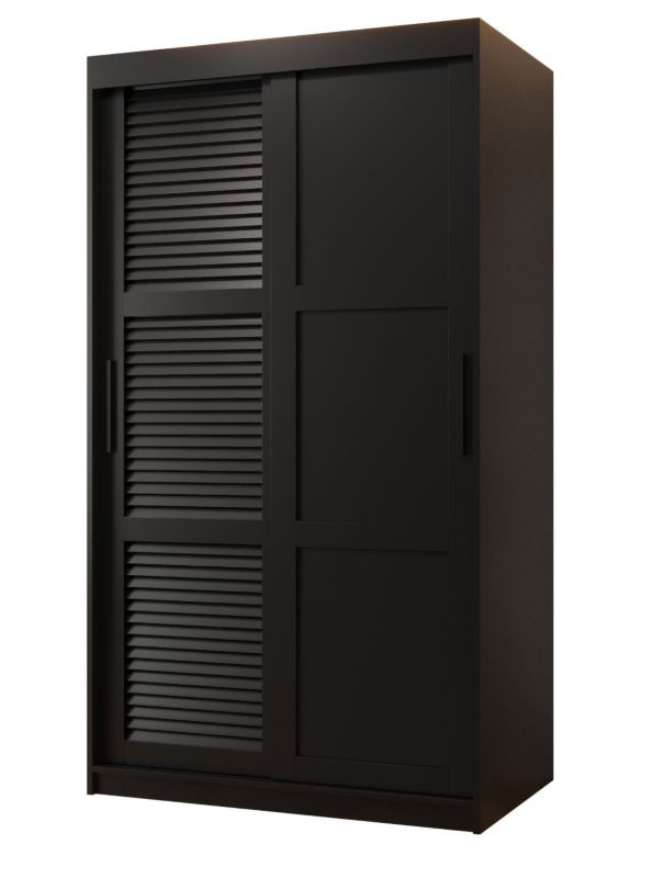 Szafa przesuwna Garderoba Abiks ŻALUZJA 3 100 czarny 1 szt.