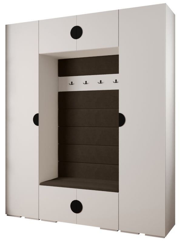 Garderoba do przedpokoju Abiks INOVA 4 Z13 biały+czarny+manila04 1 szt.