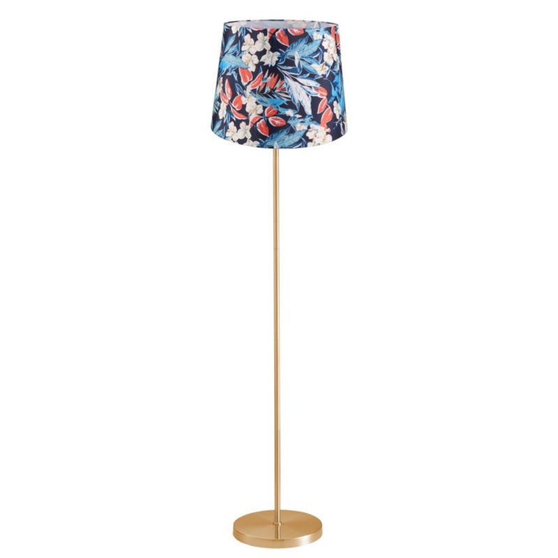 Lampa podłogowa Sanico Goldlux scarlet złota abażur stożek 35cm wild flowers E27 IP20 - 1 szt.