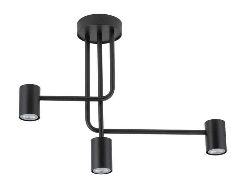 Lampa sufitowa wisząca Sigma Lighting Luis 0263 czarna dekoracyjna 3xGU10 x 25W 1 szt.