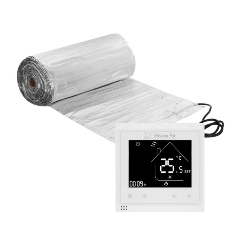 Zestaw mat grzewczych pod płytki Mission Air MA-160 20m² + Libra Biały 1szt