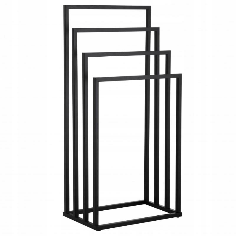 Wieszak na ręczniki YOKA HOME do łazienki podłogowy stojak czarny - 1 szt.