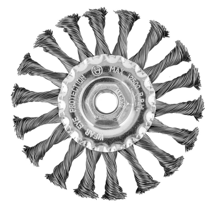 Szczotka druciana tarczowa GRAPHITE 115 mm, drut skręcony, stalowy, M14 1 szt